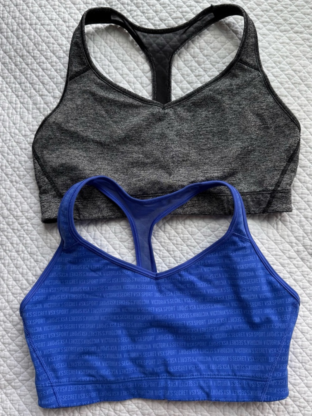 VSX Victoria’s Secret Sport Sports Bra Bundle Blue Gray Black Size Large